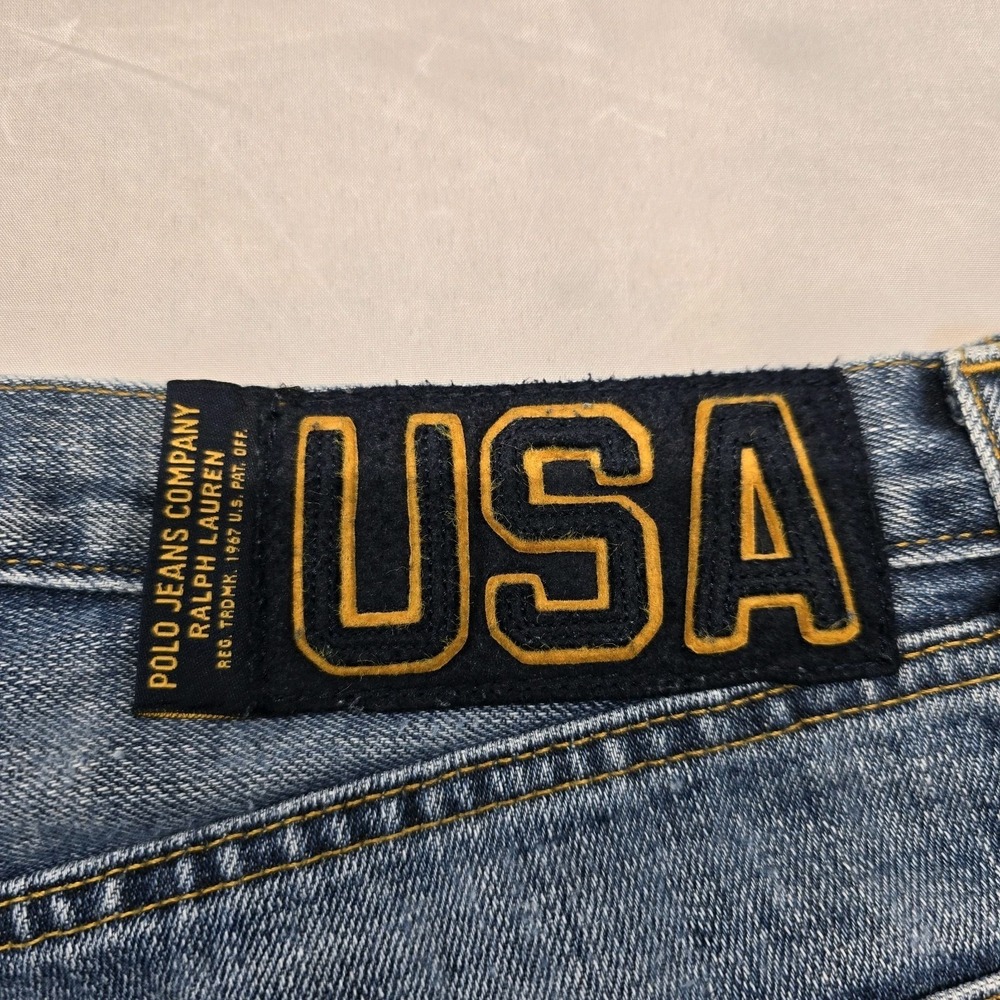 Polo Ralph Lauren USA Carpenter Jeans 36x30 Actual Fit Y2K Vintage‎ Baggy